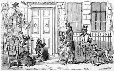 Ramoneur avec des oies, illustration de 